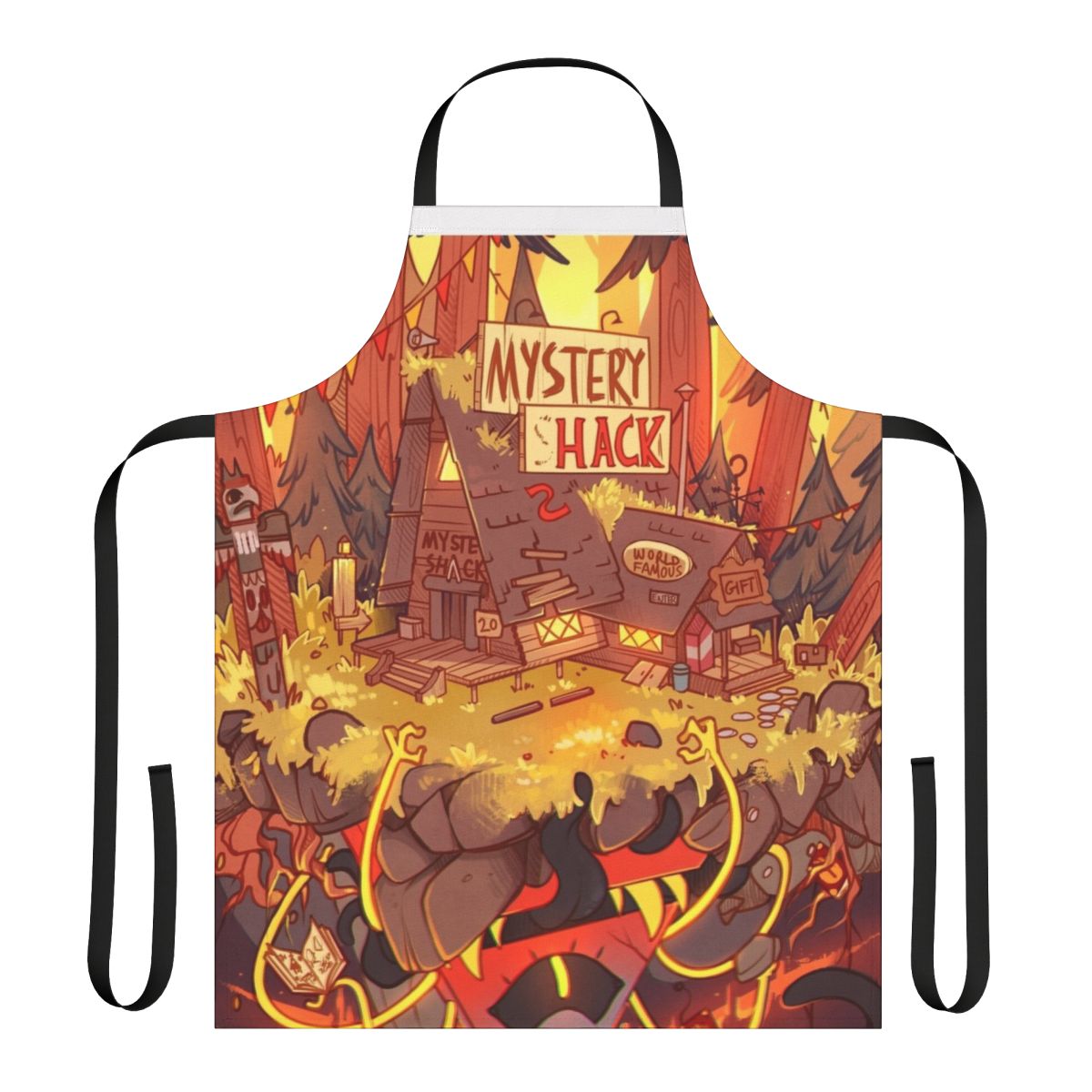 Weirdmageddon inspired apron featuring Bill Cipher from Gravity Falls