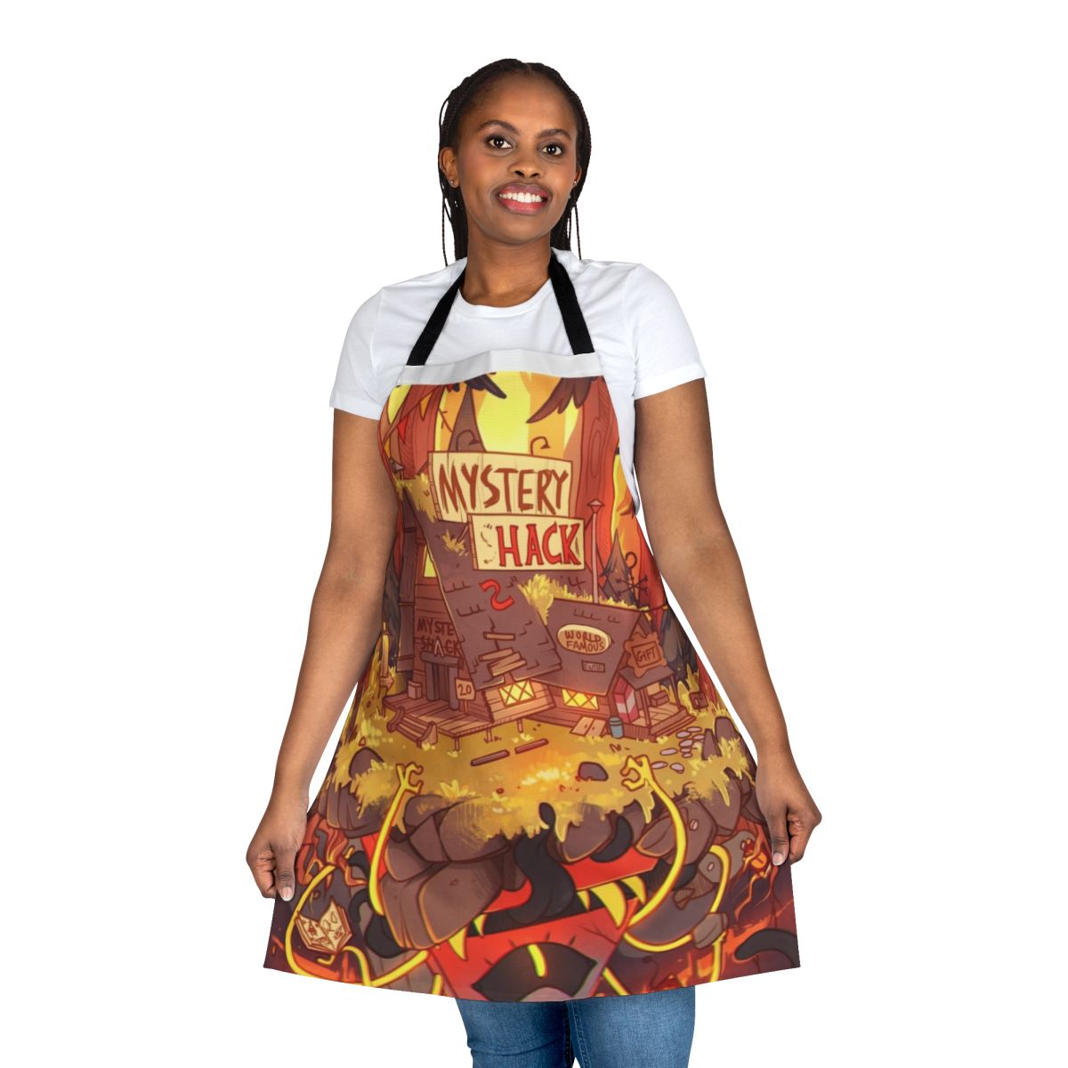 Weirdmageddon inspired apron featuring Bill Cipher from Gravity Falls