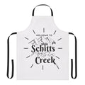 Schitt's Creek inspired apron with "Welcome to Schitt's Creek" text
