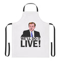 "We'll Do It Live!" Viral Meme Apron with Angry News Reporter Graphic