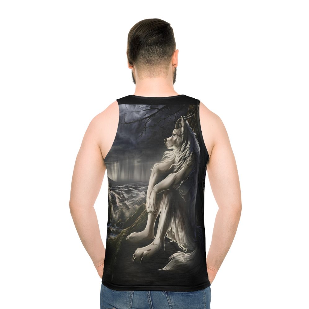 Werewolf meme unisex tank top