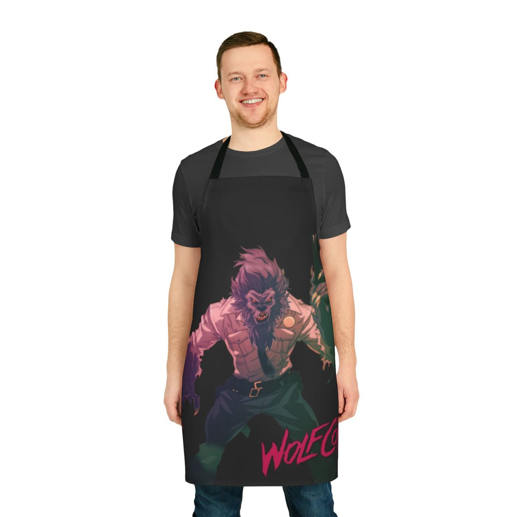 Werewolf-themed apron inspired by cult classic movies