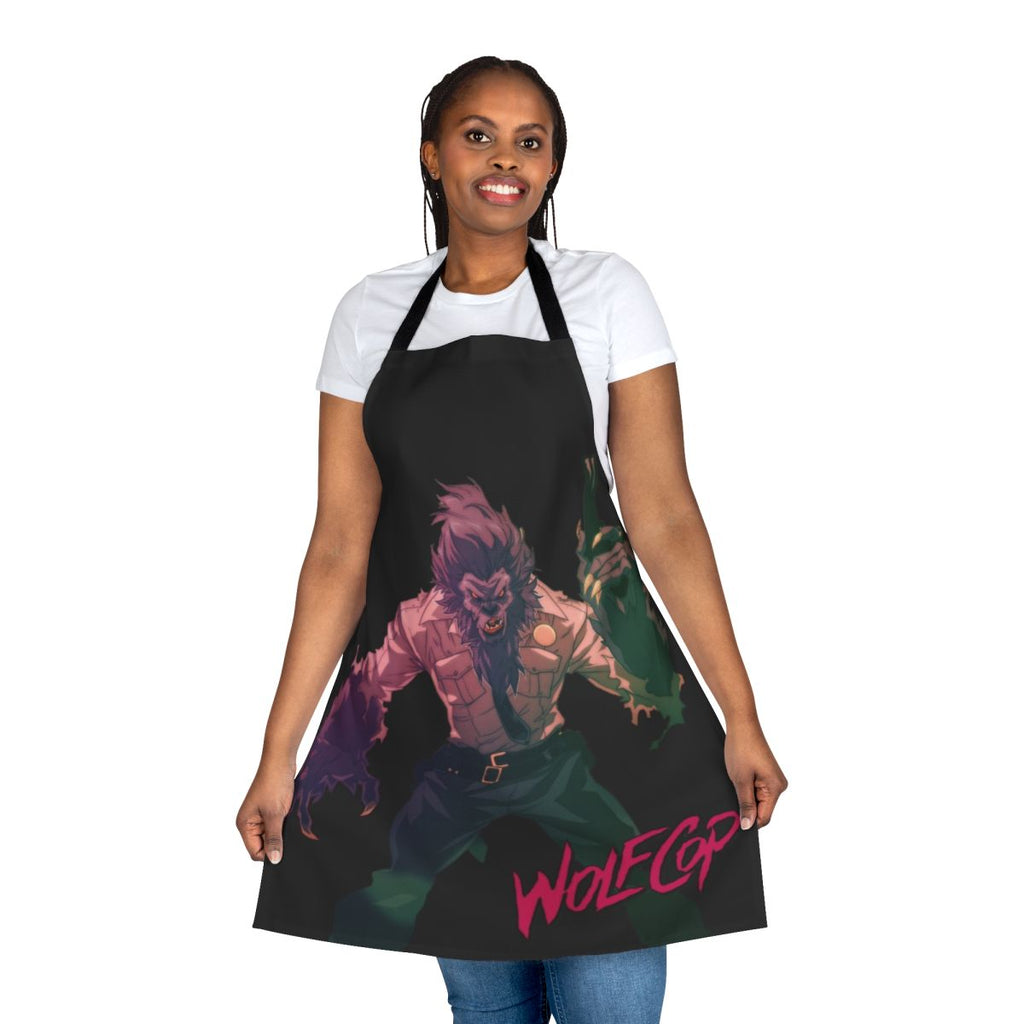 Werewolf-themed apron inspired by cult classic movies