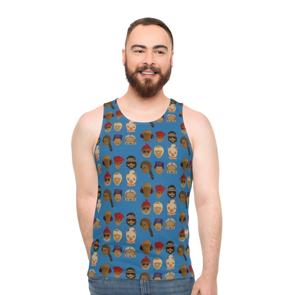 Wes Anderson inspired unisex tank top