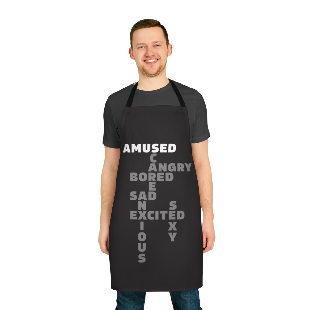 Westworld inspired shirt with a range of moods and an amusing apron