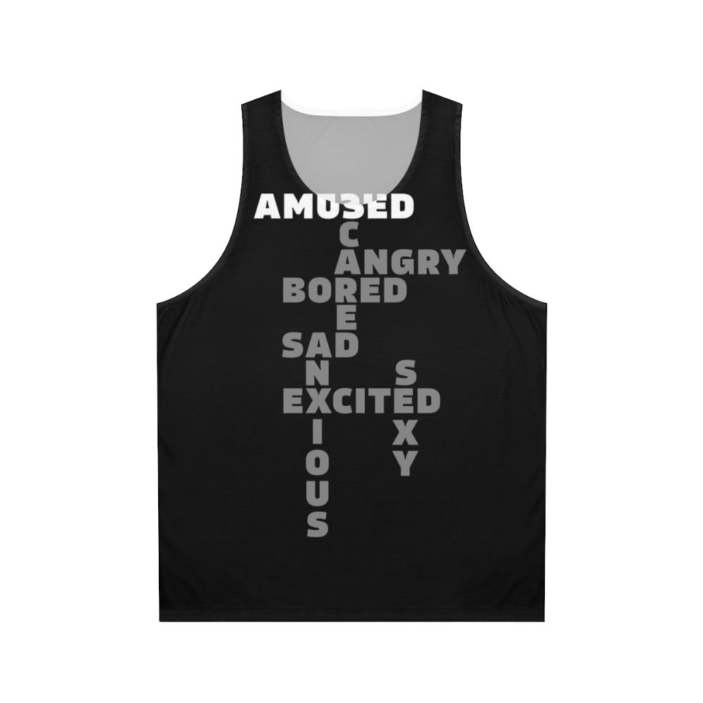 Westworld Inspired Unisex Tank Top with Mood and Emotion Design