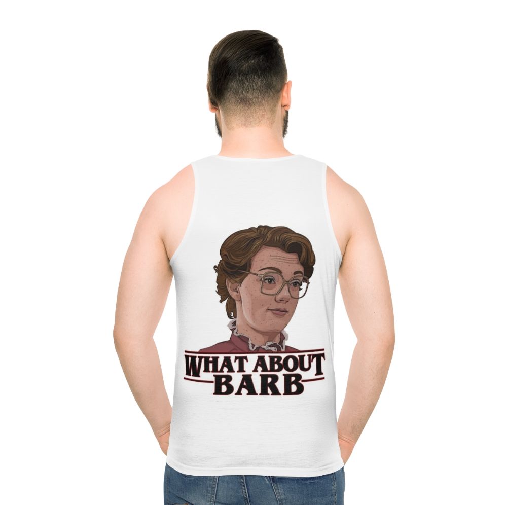 Unisex Stranger Things Netflix Tank Top featuring "What About Barb" design