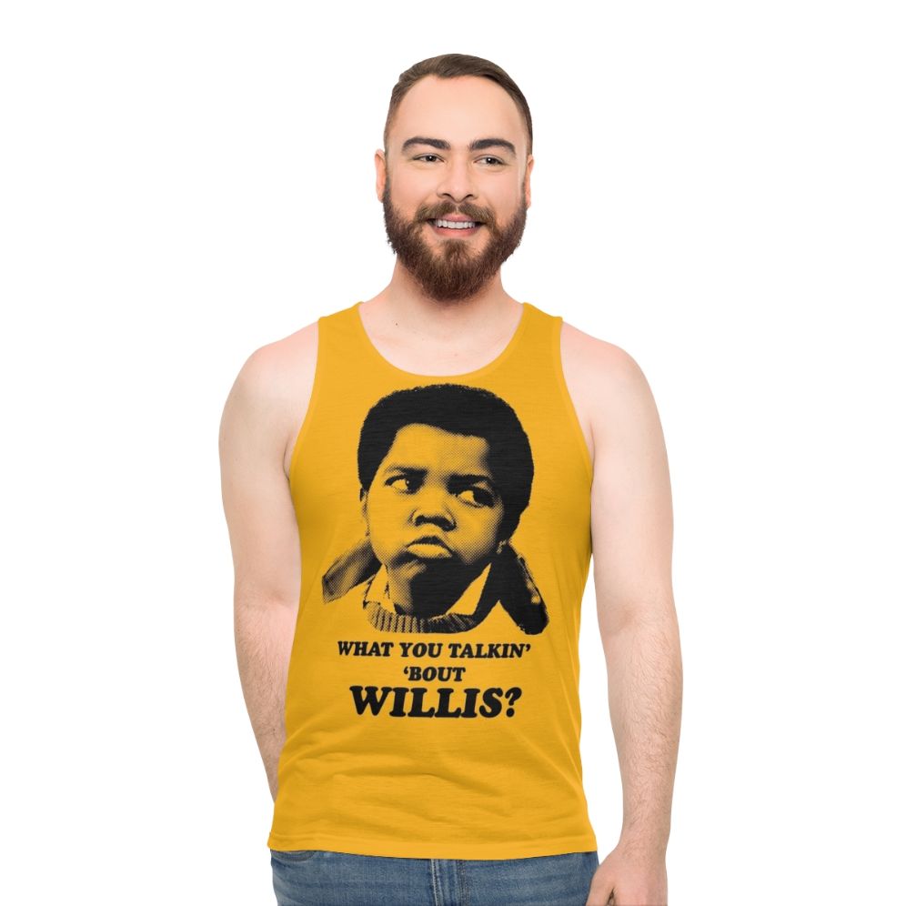 "What You Talkin' About, Willis? Unisex Tank Top featuring 90s TV show reference"