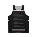 Black unisex tank top with "When the F-Word is Acceptable" graphic