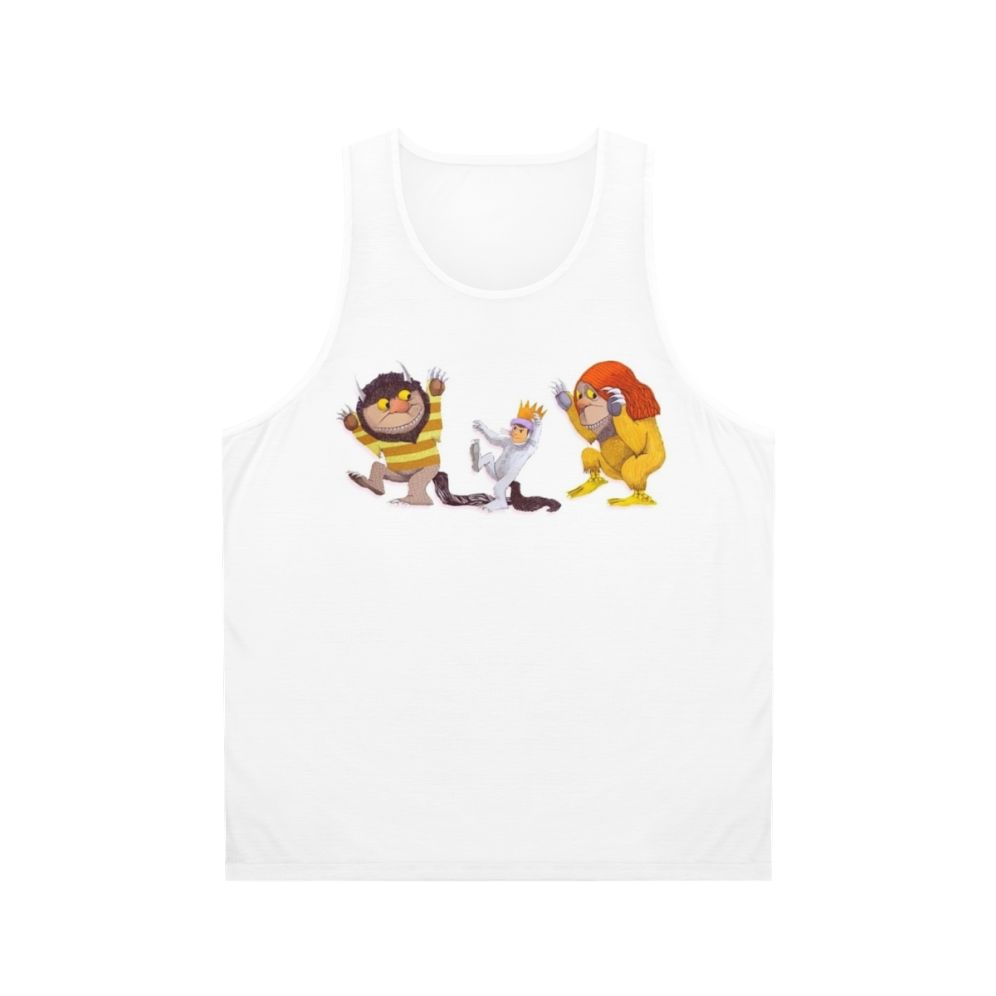 Unisex tank top featuring Max and the wild monsters from the classic book "Where the Wild Things Are"