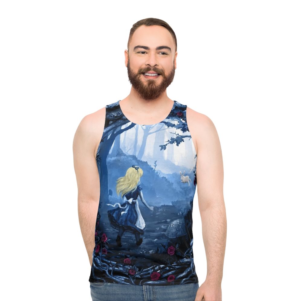 Whimsical Alice in Wonderland Unisex Tank Top