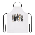 Whimsical apron featuring a mashup of animals from Fantastic Mr. Fox and The Usual Suspects