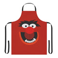 Whimsical animal-themed apron featuring Muppet characters like Miss Piggy, Kermit the Frog, and Dr. Teeth.