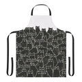 Whimsical cats apron with a watercolor pattern, perfect for cat lovers