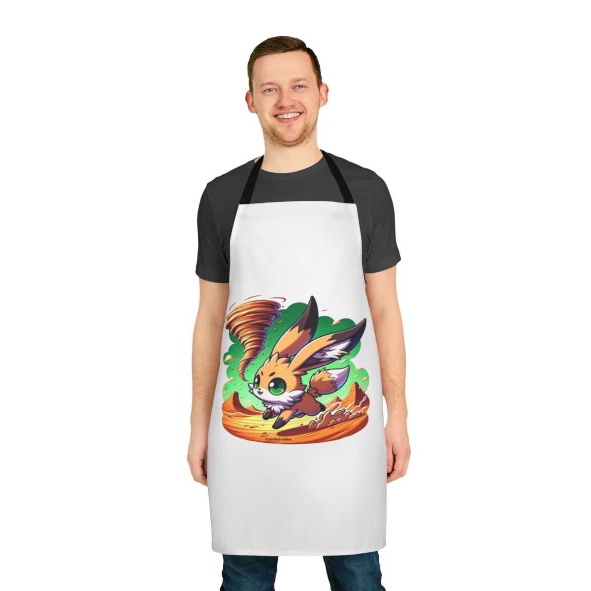 Apron featuring a whimsical design of a mythical desert animal, a magical rabbit.