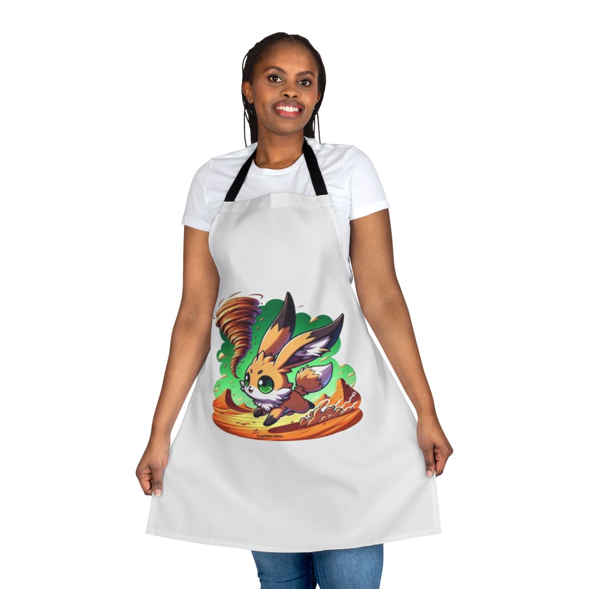 Apron featuring a whimsical design of a mythical desert animal, a magical rabbit.