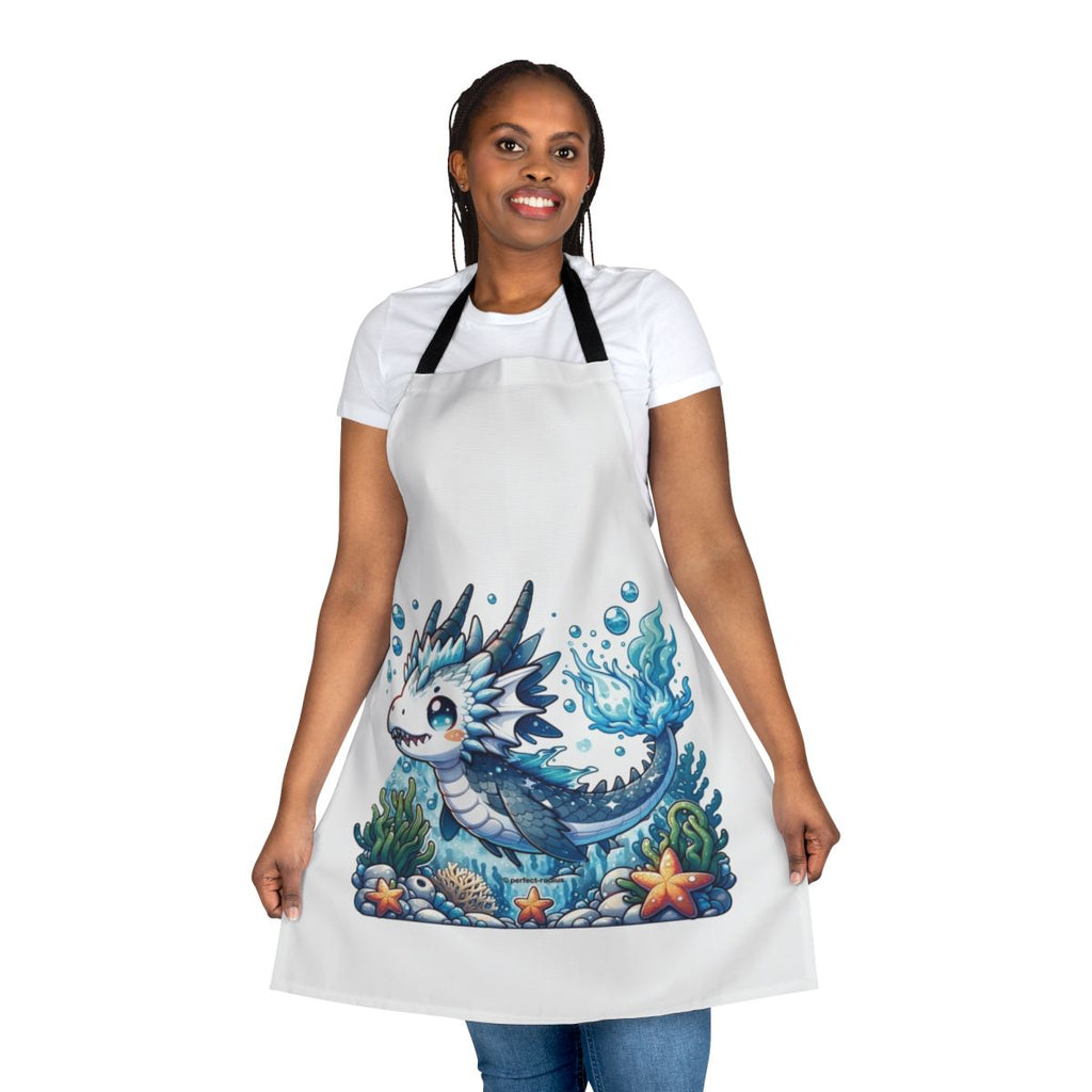 Mythical dragon fish printed on a high-quality apron for the fantasy-loving chef