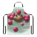 Colorful apron featuring a frog surrounded by cranberries, perfect for fall baking and cooking