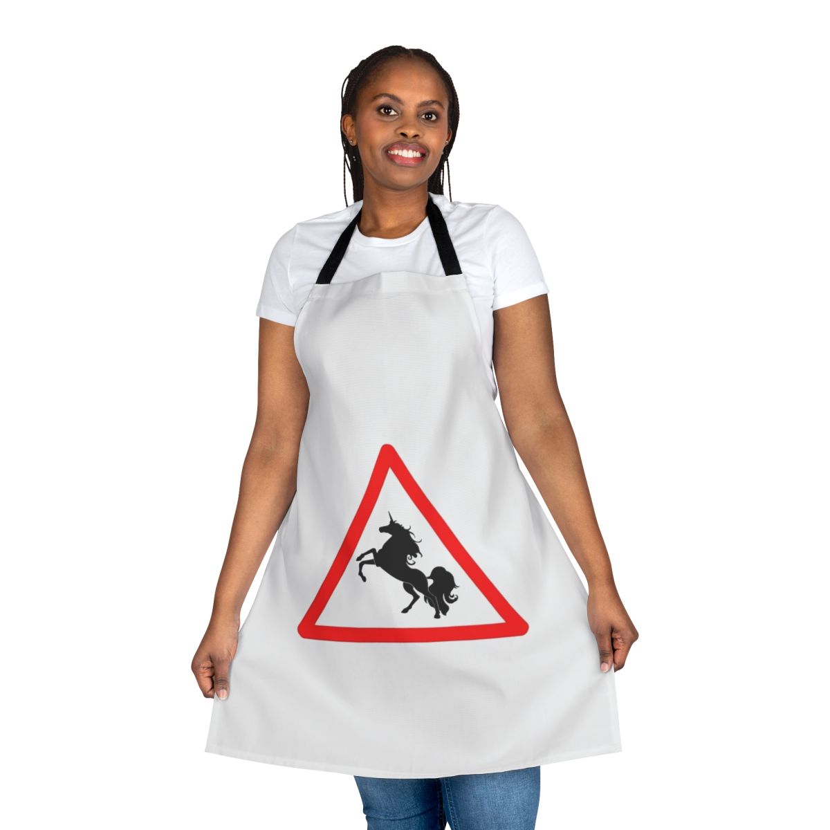 Apron featuring a design of various legendary animals like a unicorn and dragon.