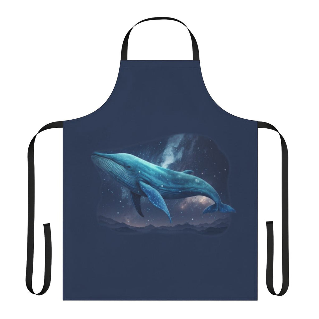 Whimsical apron featuring a variety of mythical sea creatures and fantasy ocean life