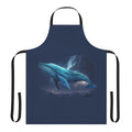 Whimsical apron featuring a variety of mythical sea creatures and fantasy ocean life