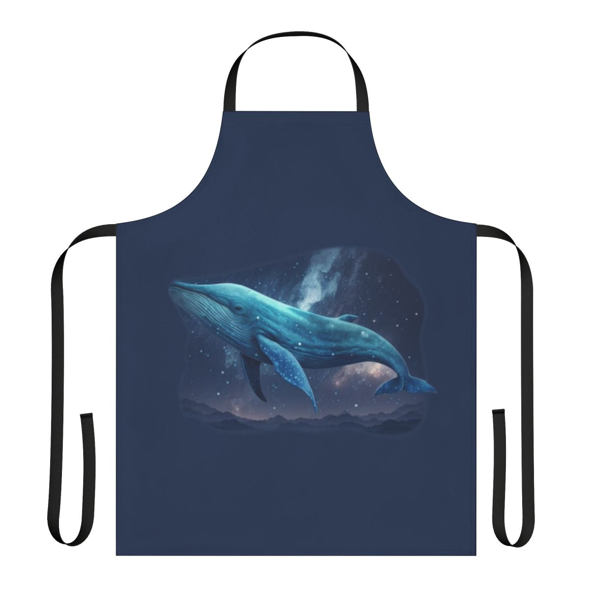 Whimsical apron featuring a variety of mythical sea creatures and fantasy ocean life