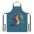 Apron featuring mythical sea creatures like mermaids, krakens, and sea monsters in a whimsical, fantasy design.