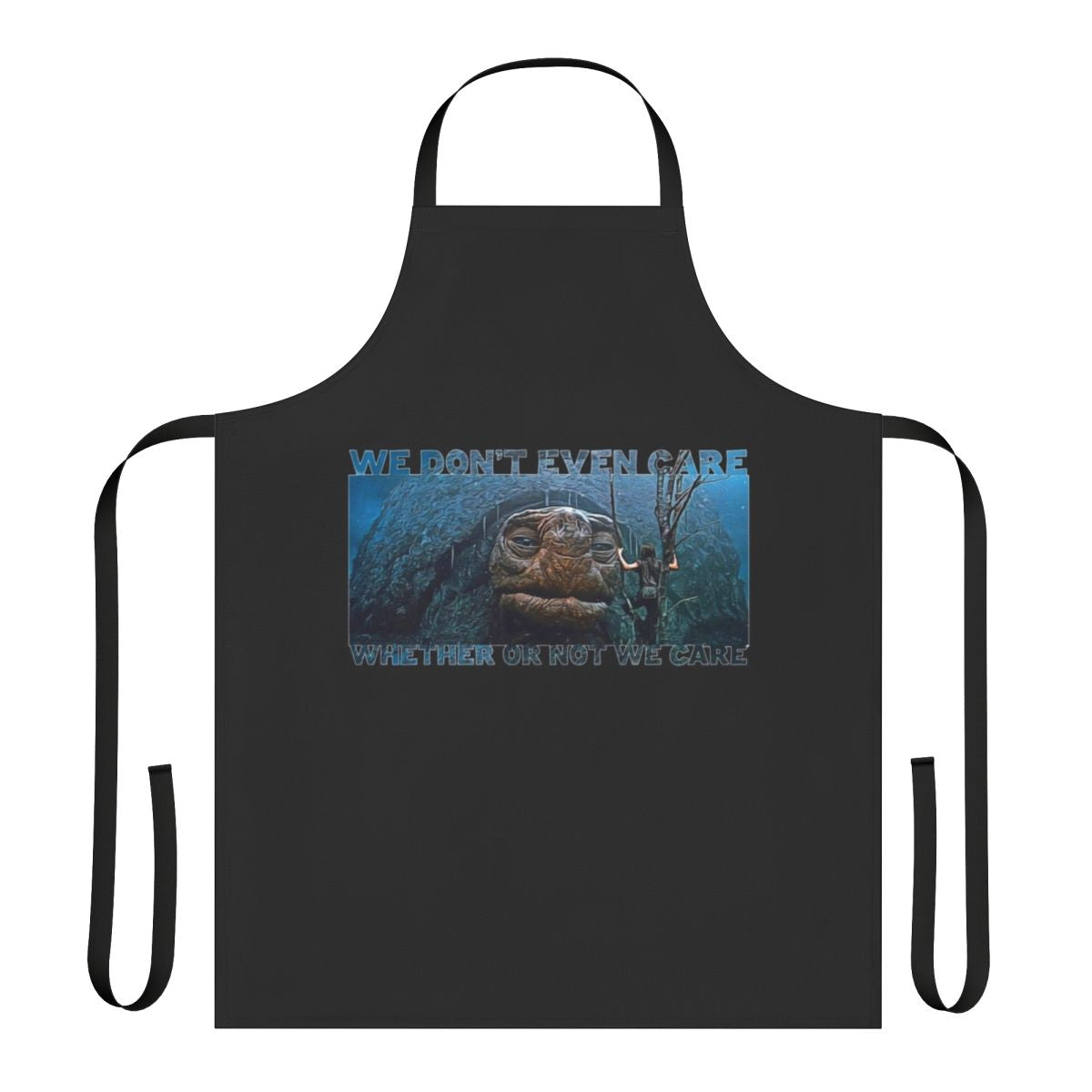 Whimsical apron featuring Morla the Ancient One from the classic 80s film "The Neverending Story"