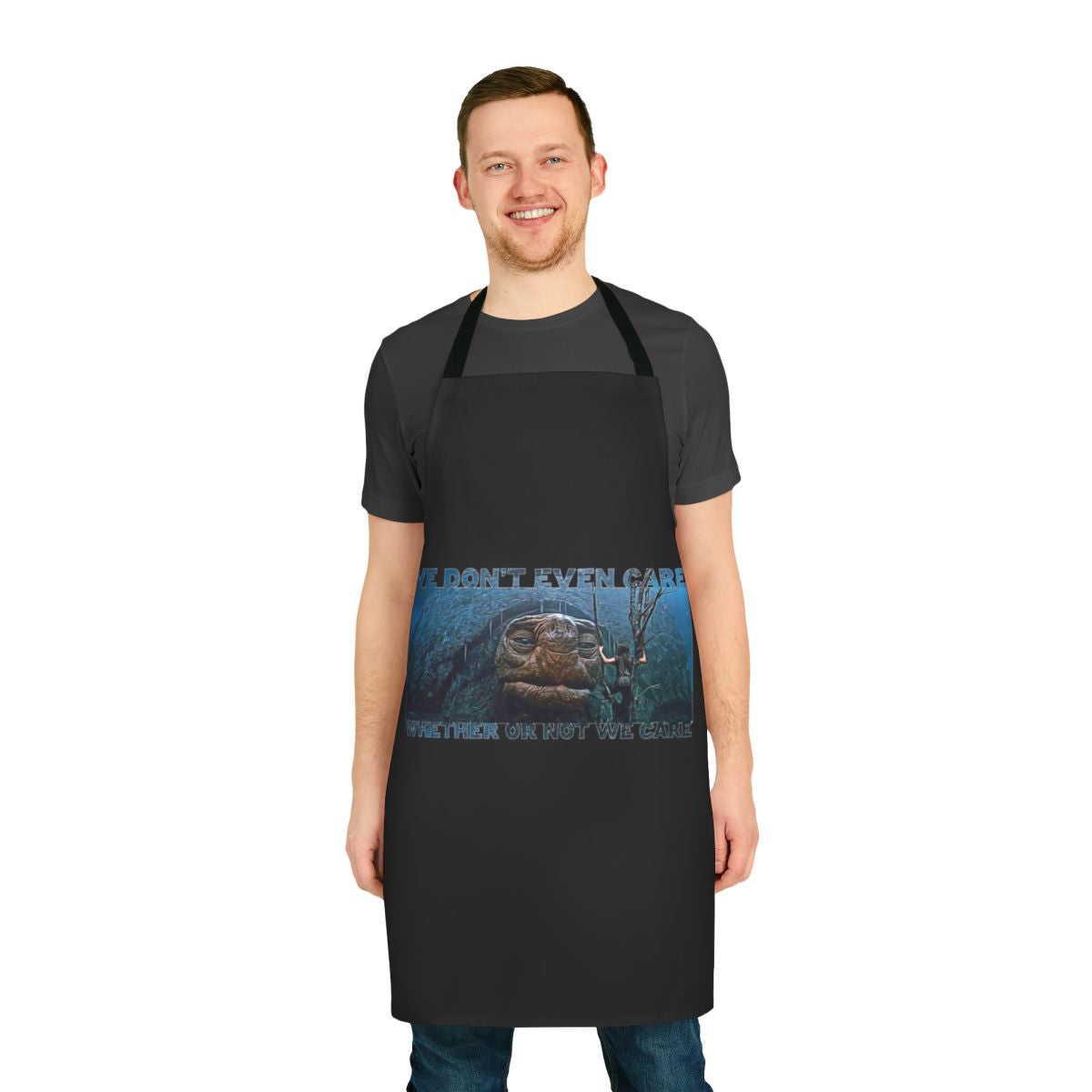 Whimsical apron featuring Morla the Ancient One from the classic 80s film "The Neverending Story"