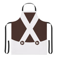 Whimsical apron featuring a retro Oompa Loompa inspired graphic design, perfect for the chocolate factory fan.
