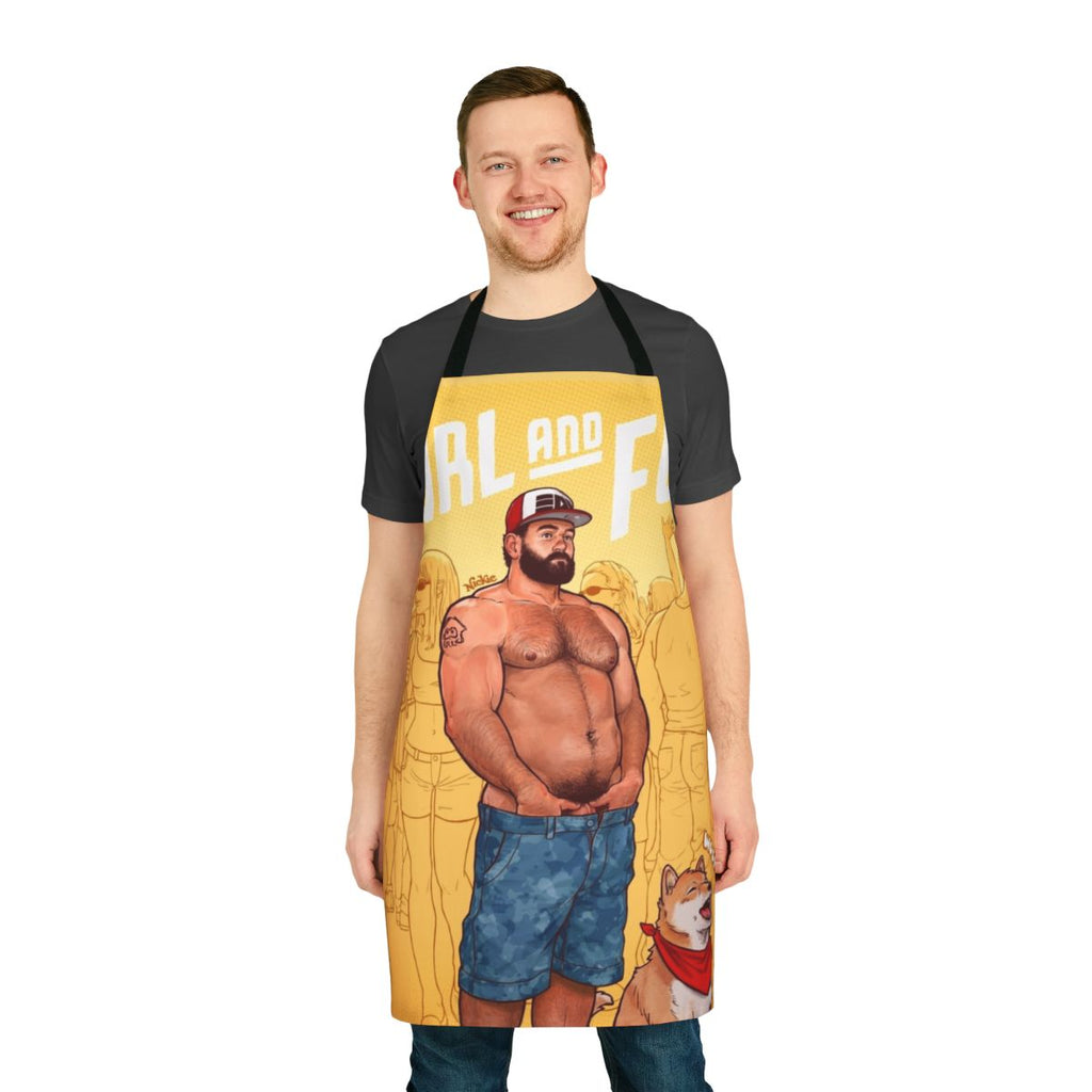 Colorful apron featuring a playful squid design for kids