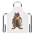 Squirrel playing an accordion design on an apron