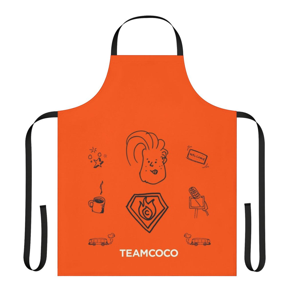 Whimsical Team Coco Inspired Doodle Apron featuring fun doodle designs
