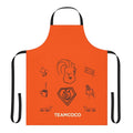 Whimsical Team Coco Inspired Doodle Apron featuring fun doodle designs