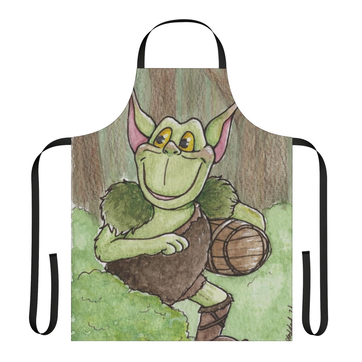 Whimsical toadie inspired apron with Gummi Bears cartoon characters