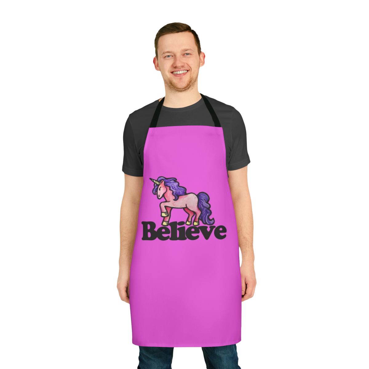 Believe in Unicorns Apron with a magical unicorn design