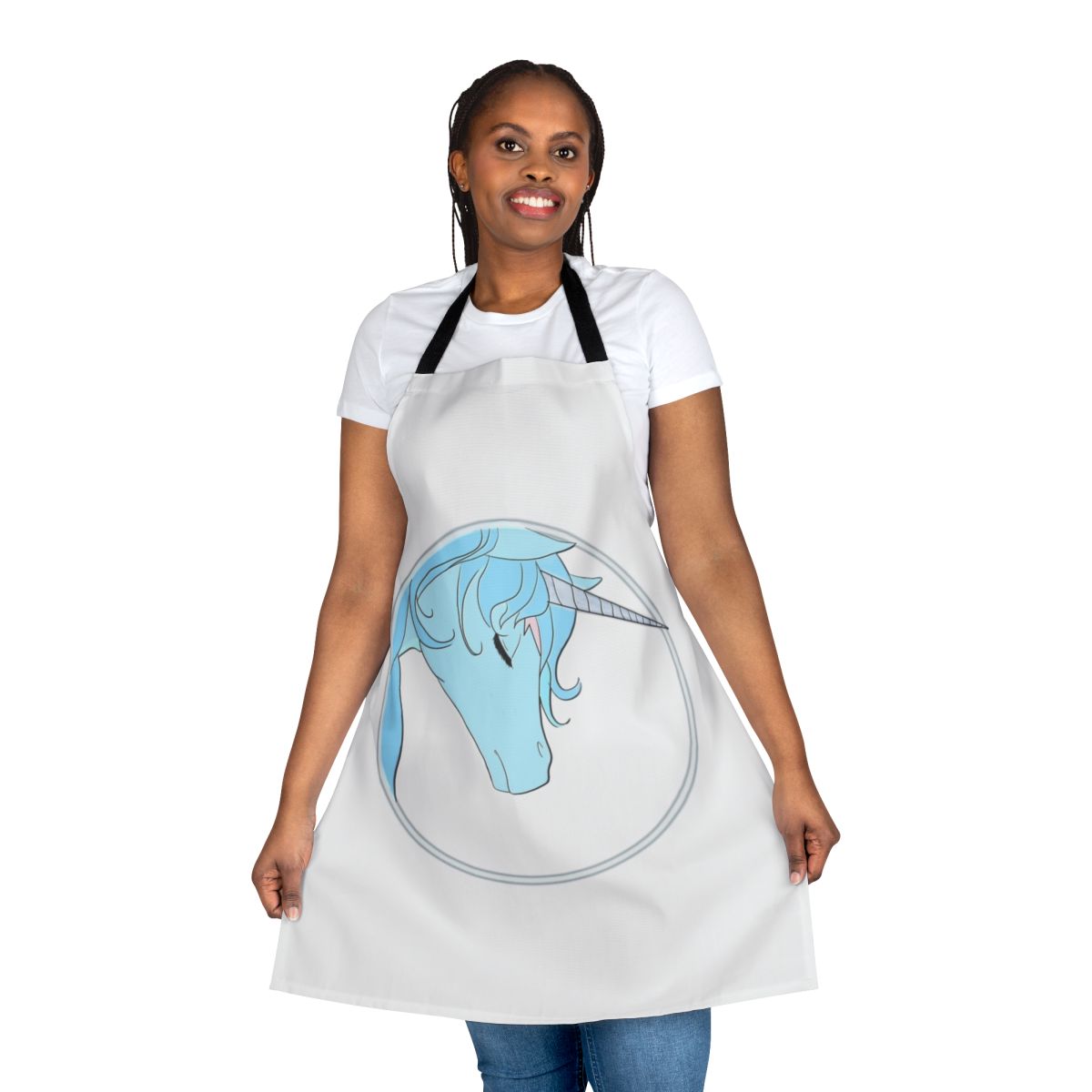Stunning The Last Unicorn-inspired apron with a magical unicorn design