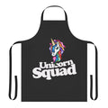 A colorful apron featuring a whimsical unicorn design, perfect for the kitchen or home.