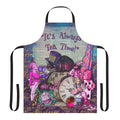 Whimsical vintage-style apron featuring Alice in Wonderland inspired design
