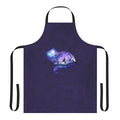 Whimsical 'We're All Mad Here' Apron featuring a cat silhouette and surreal, fairytale-inspired design