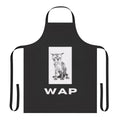 Whimsical wet cat design printed on a high-quality apron