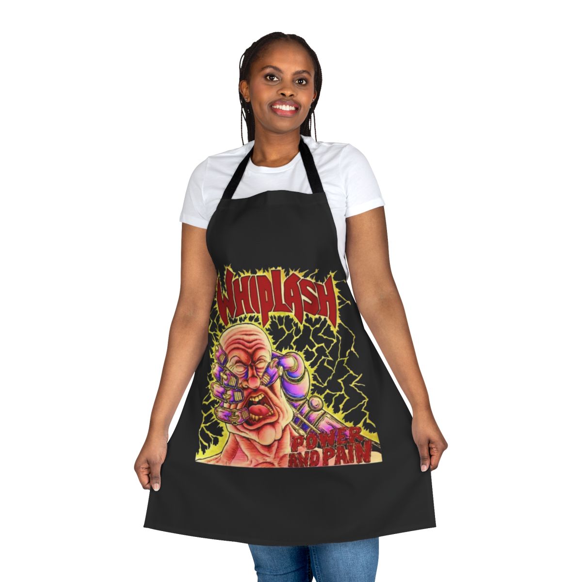 Whiplash-themed apron with a design inspired by the iconic movie about a driven jazz drummer