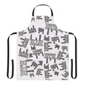 White apron for professional chefs and line cooks working in the kitchen