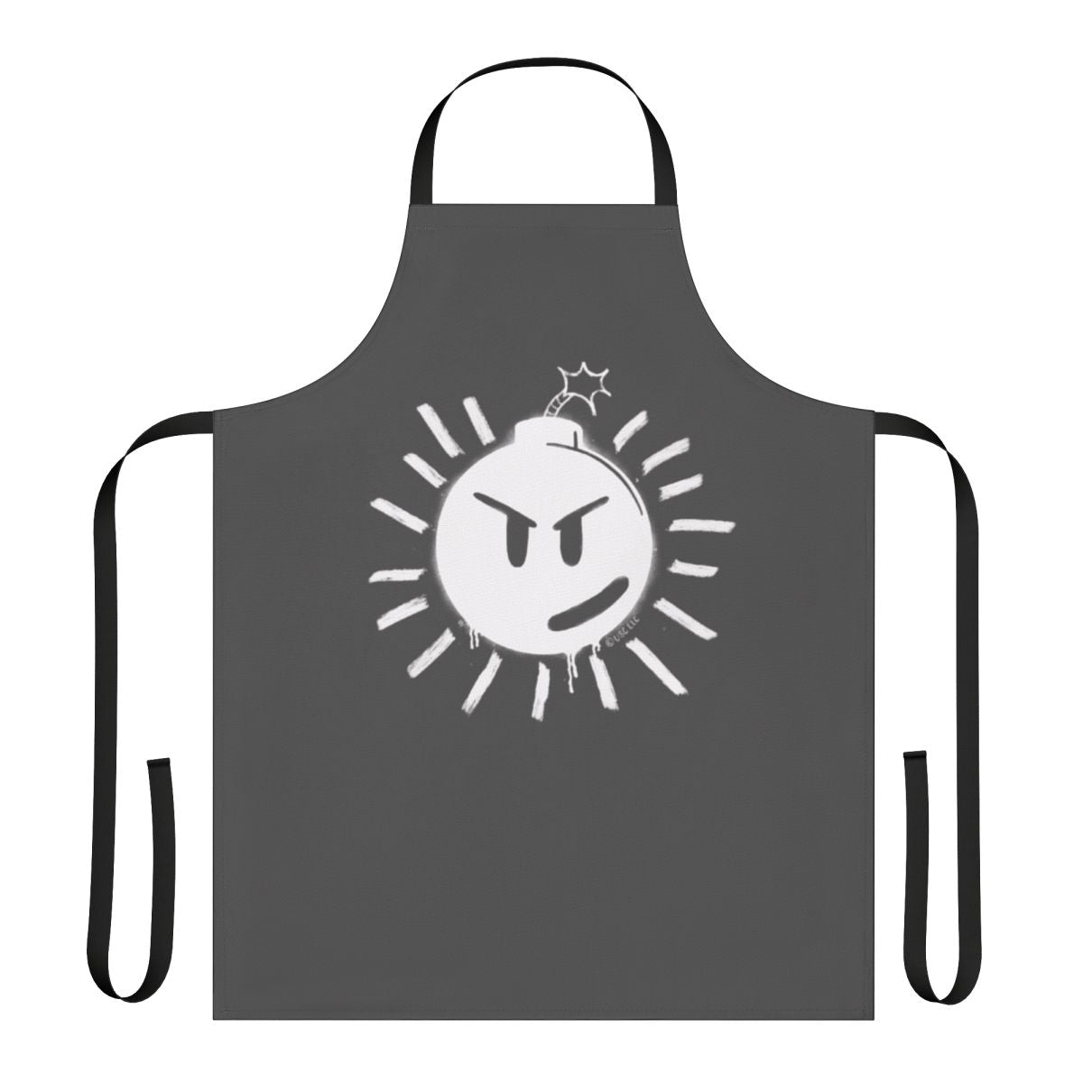 White apron with Sex Bob-omb logo from the movie Scott Pilgrim vs. the World