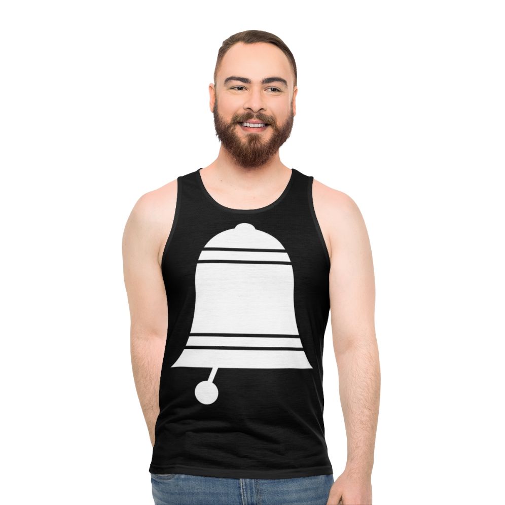 White Bell Campana Unisex Tank Top for Activities and Hobbies