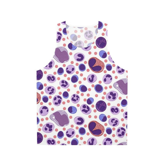 Unisex white blood cell pattern tank top
