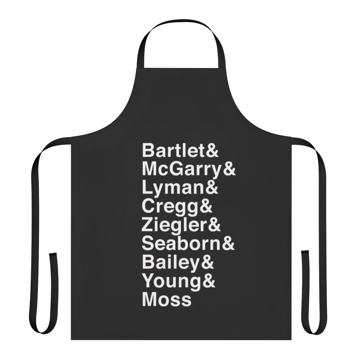 White House inspired black and white apron for political office staff