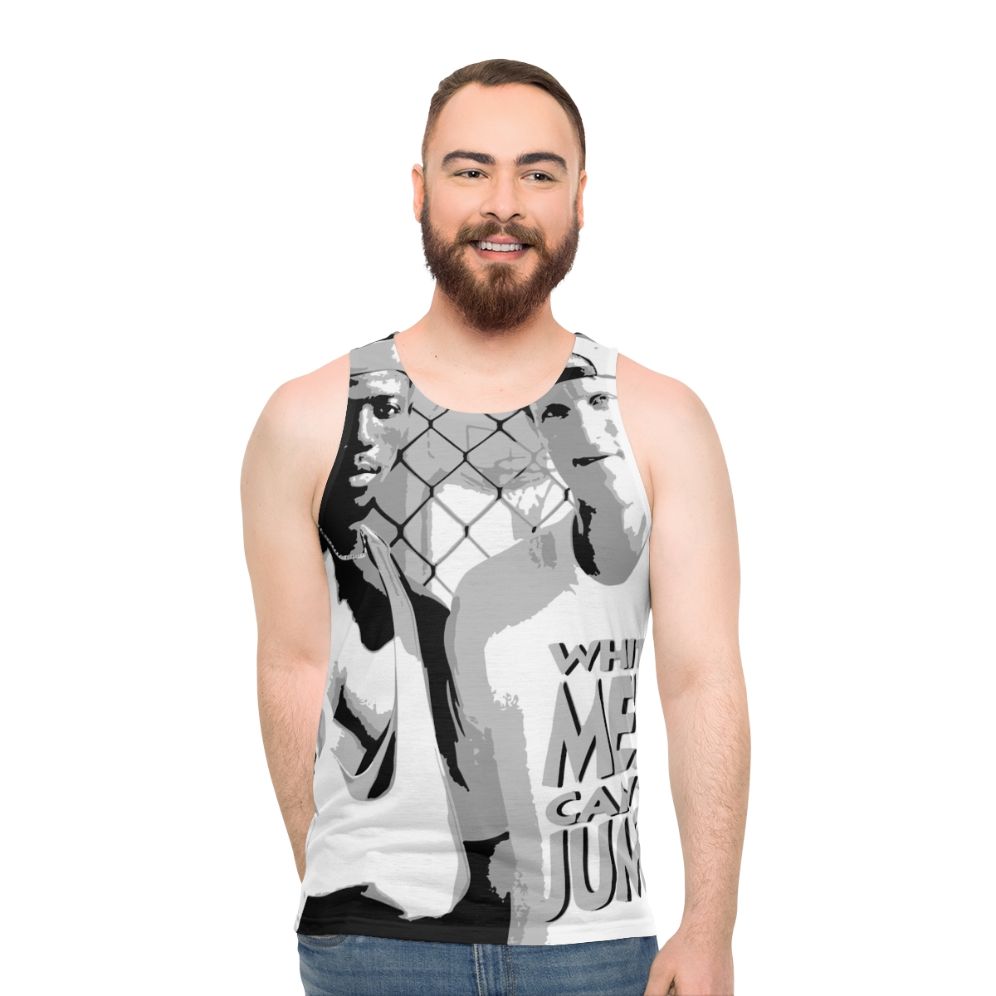 White Men Can't Jump Stencil Style Unisex Basketball Tank Top