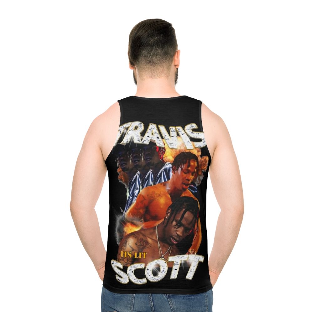White unisex tank top for streetwear and urban fashion