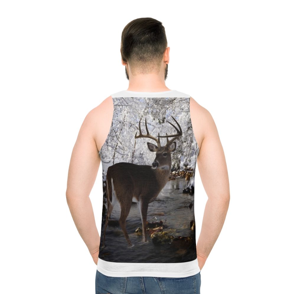 Whitetail deer printed unisex tank top